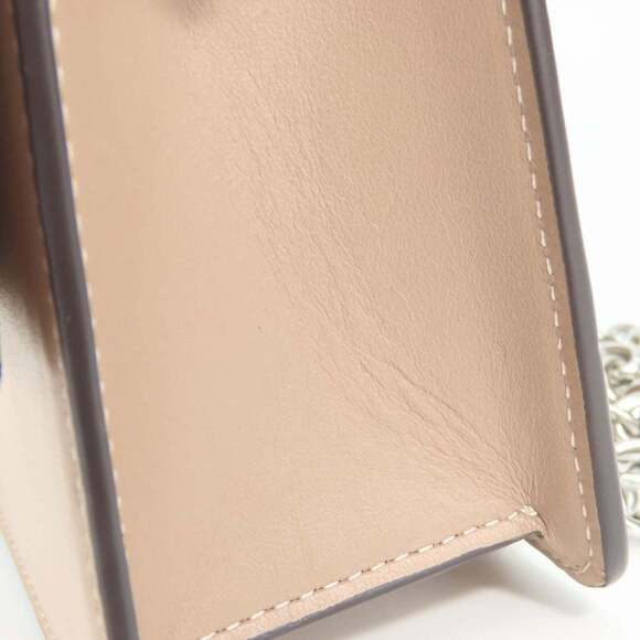 Coach Shoulder Bag CP008 Leather Beige Hardware Chain Women's COACH